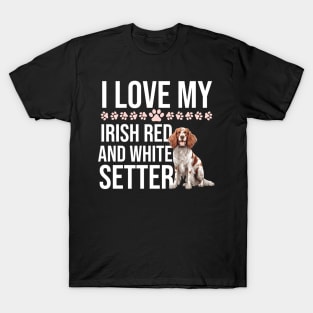 I Love My Irish Red And White Setter T-Shirt